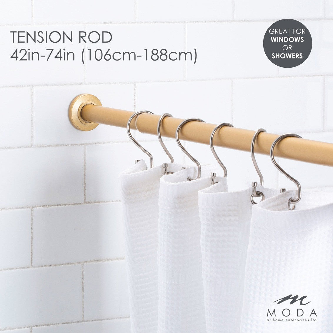 Moda At Home Shower Tension Rod 42" - 74"