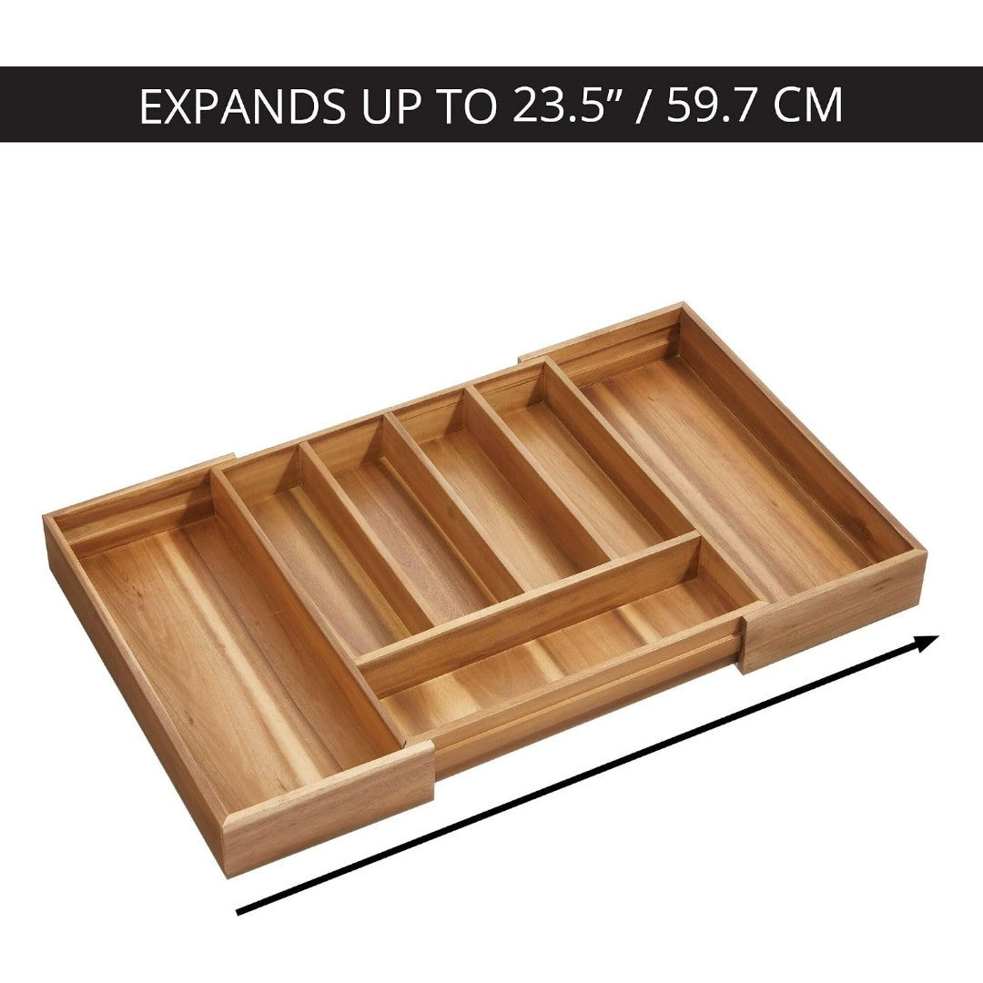 iDesign Expandable Cutlery Drawer Organizer