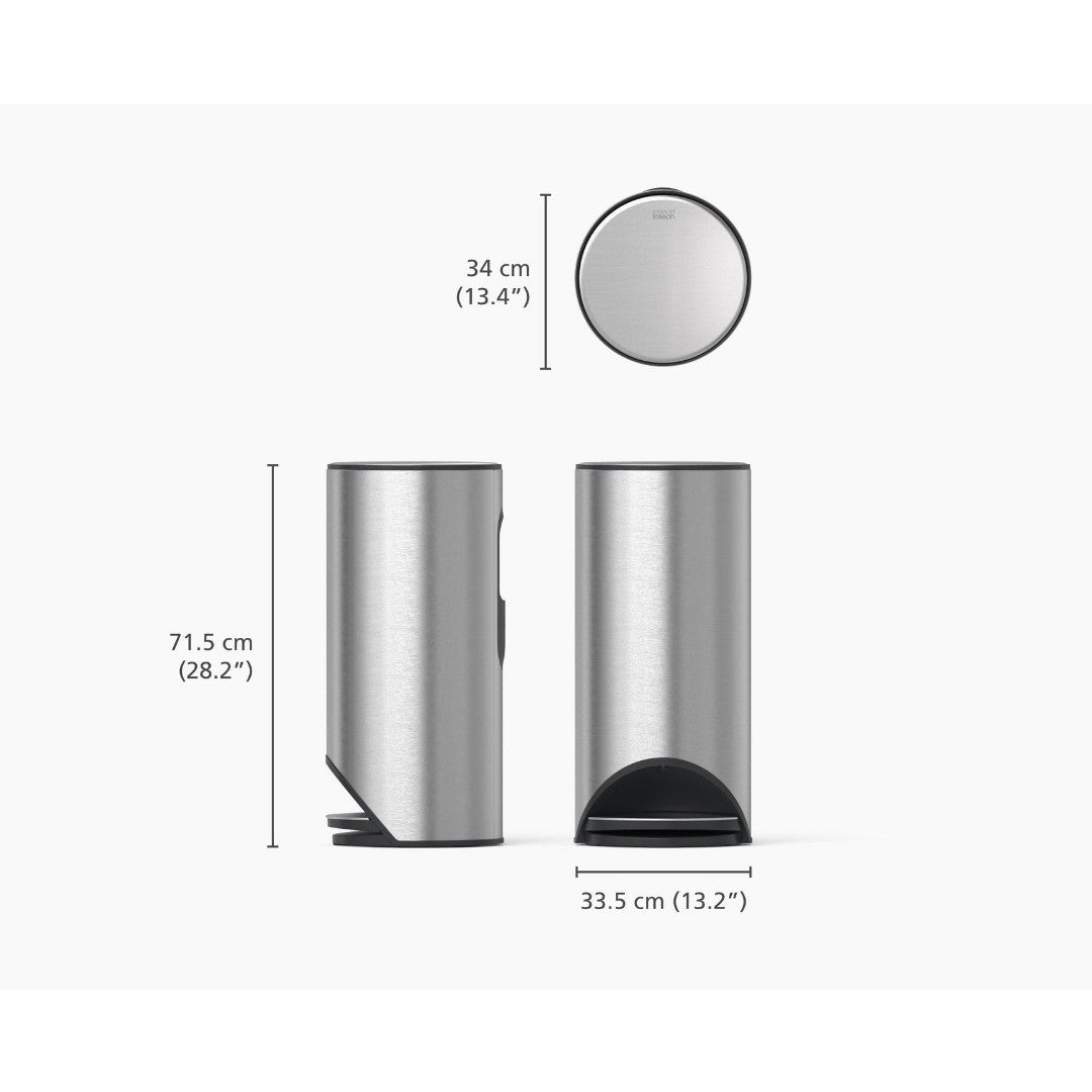 Joseph Joseph Arc Stainless Steel Waste Can 30L