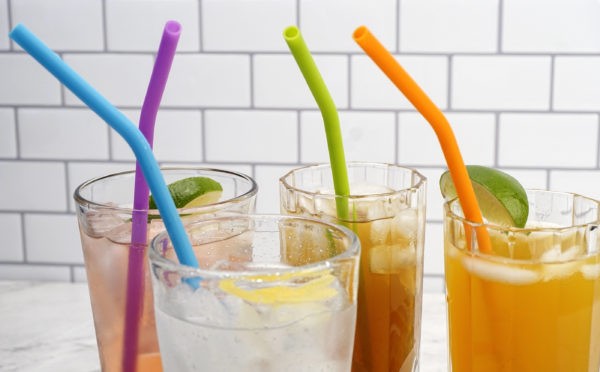 RSVP Silicone Drink Straws - Set of 6 - iQ living