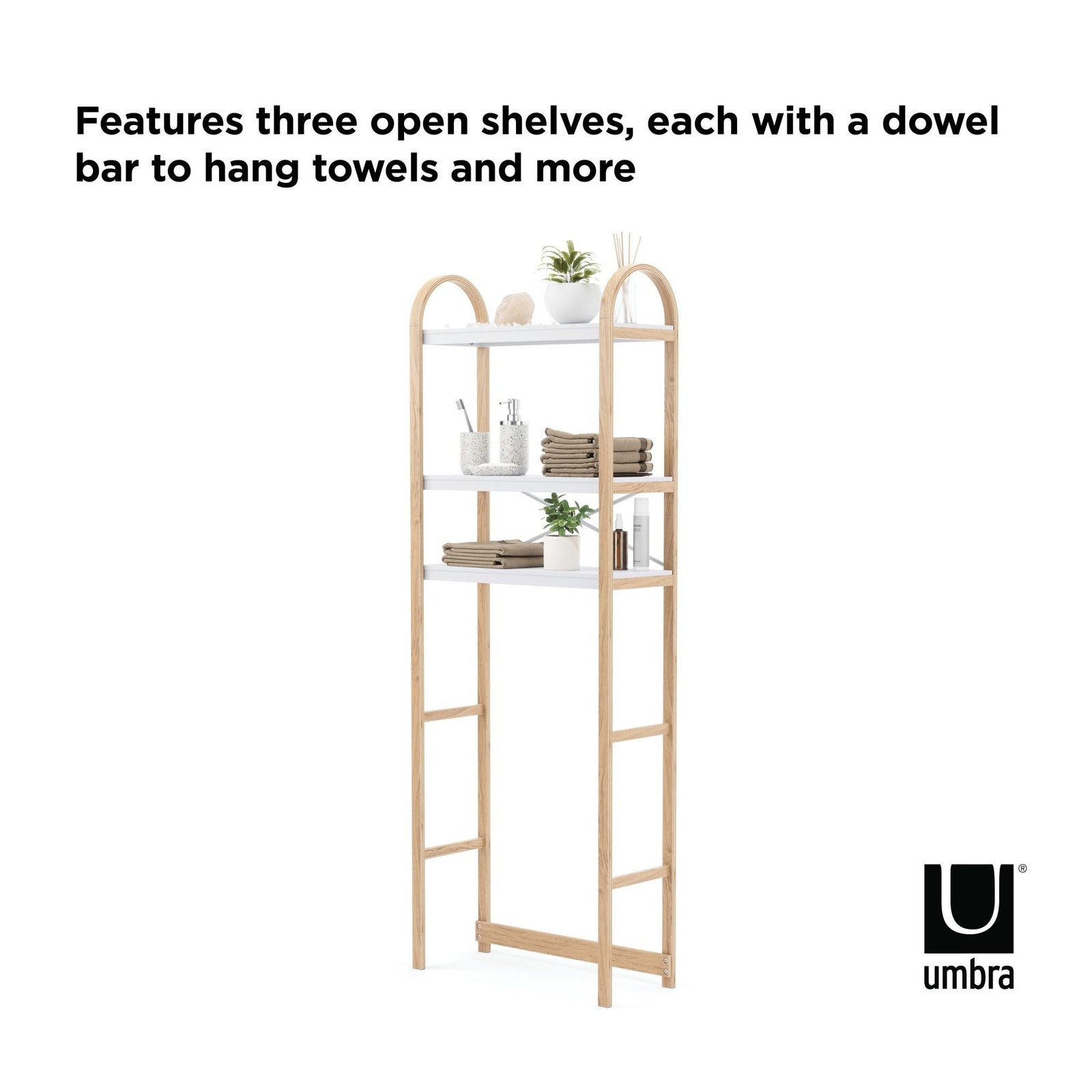 Umbra Bellwood Over The Toilet Shelf - Natural