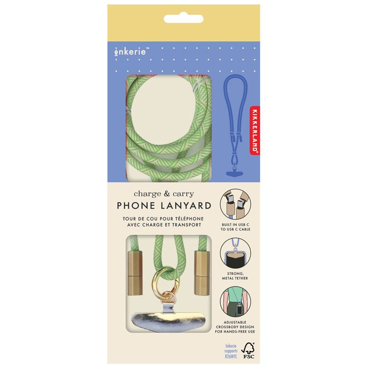 Kikkerland Inkerie Charge & Carry Phone Lanyard