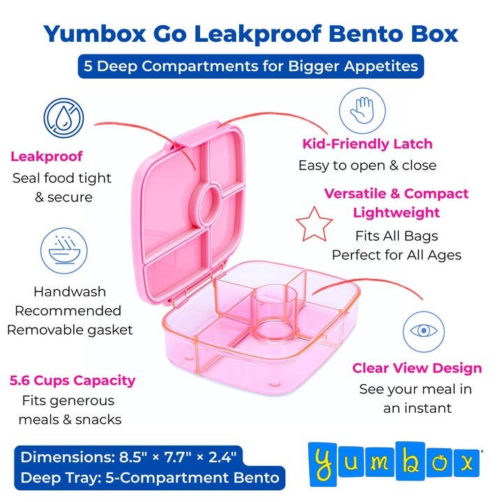 Yumbox Large GO 5 Compartment Lunch Box