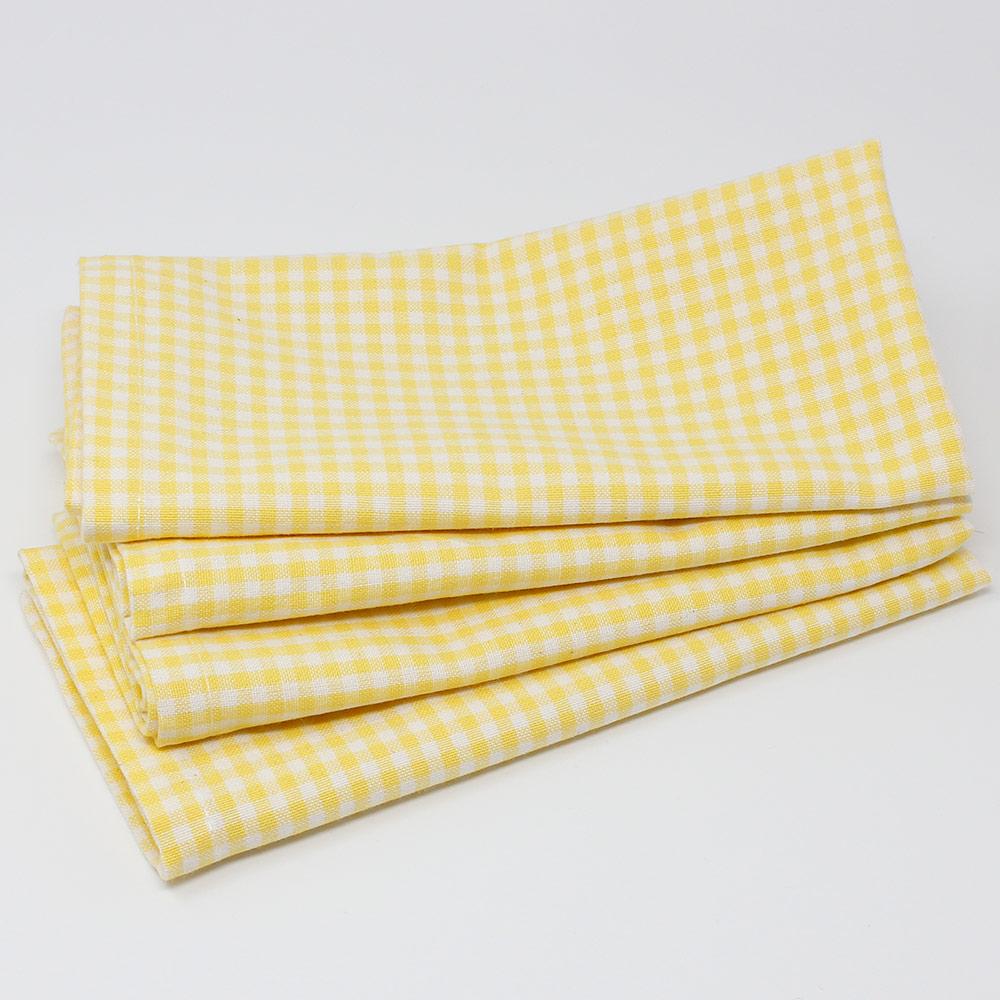 Mahogany Set of 4 Napkins, Gingham