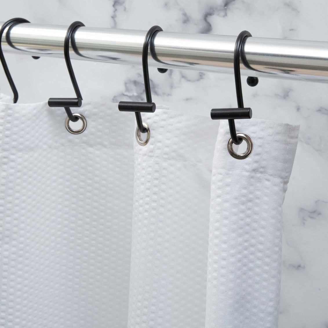 Moda At Home Black Halden Shower Hooks Pack Of 12