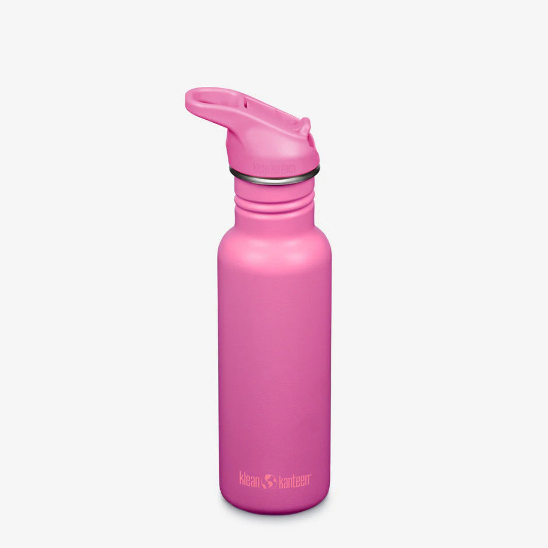 Klean Kanteen Classic Bottle 18oz - Flip Seal Sport Cap & Straw