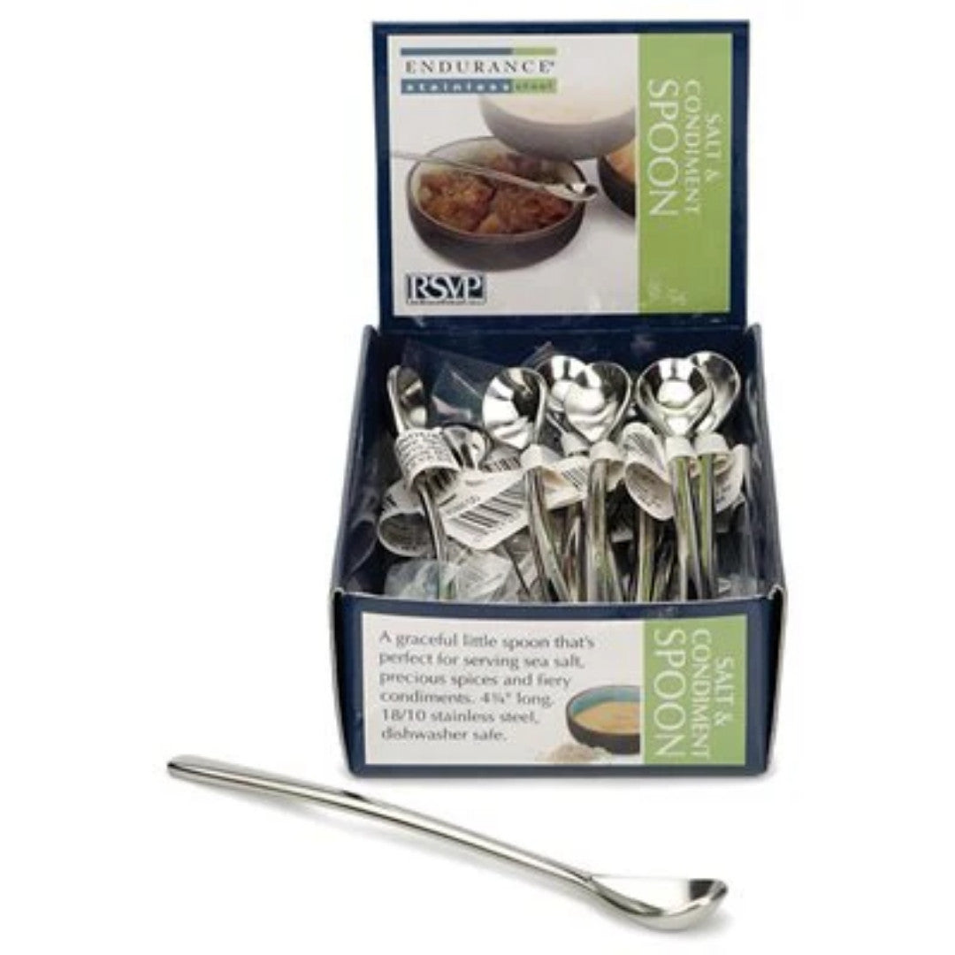 RSVP Stainless Steel Salt & Condiment Spoon 4.75" - iQ living