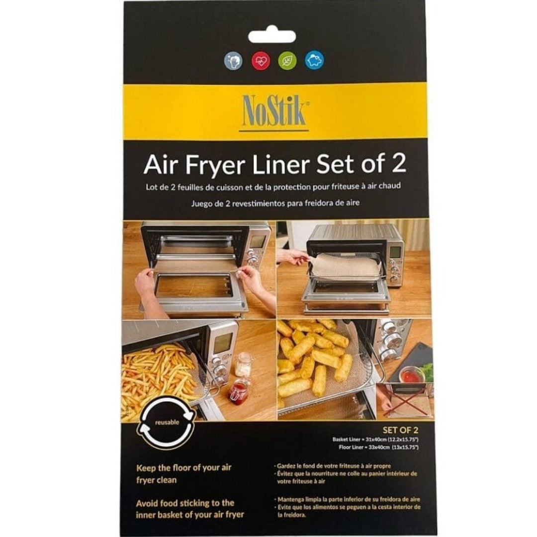 NoStik Air Fryer Liners Set Of 2