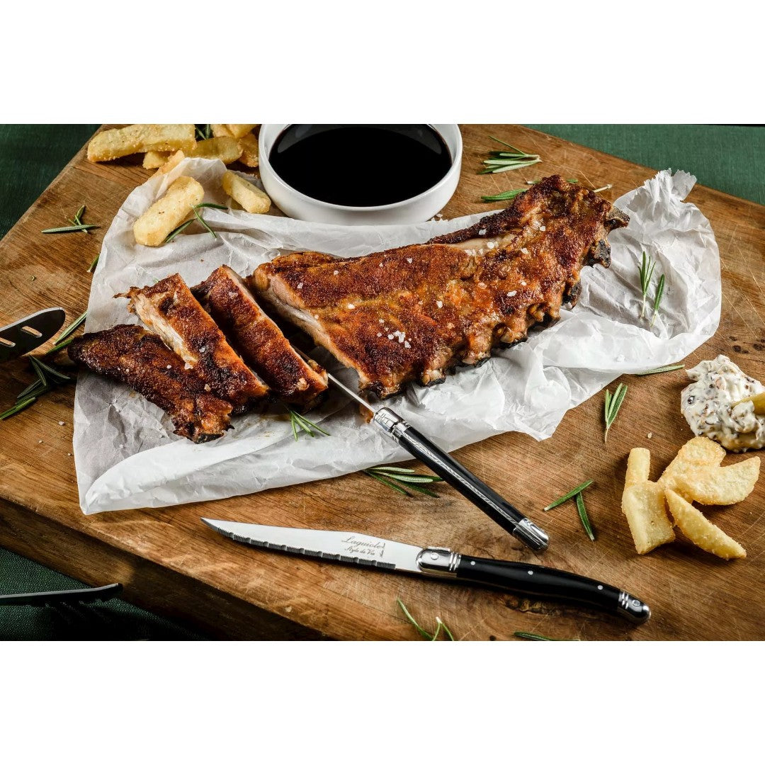 Laguiole Premium Steak Knives Set Of 6 - Black