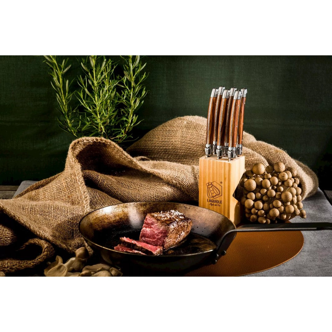 Laguiole Premium Steak Knives Set Of 6 - Wood