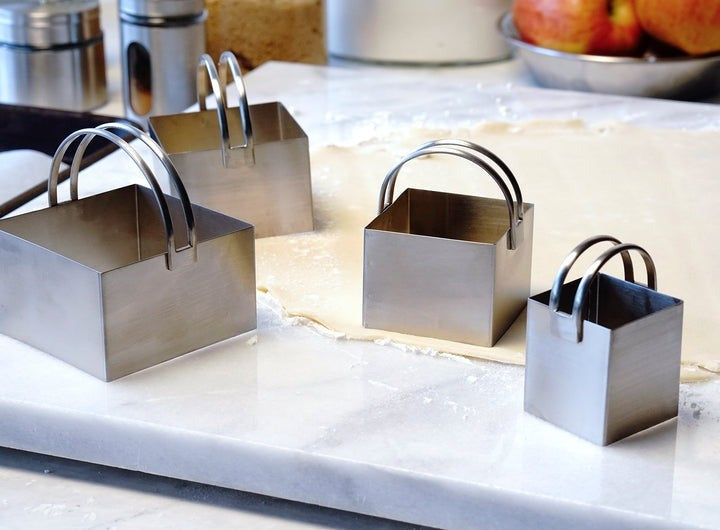 RSVP Square Plain Biscuit Cutter Set Of 4