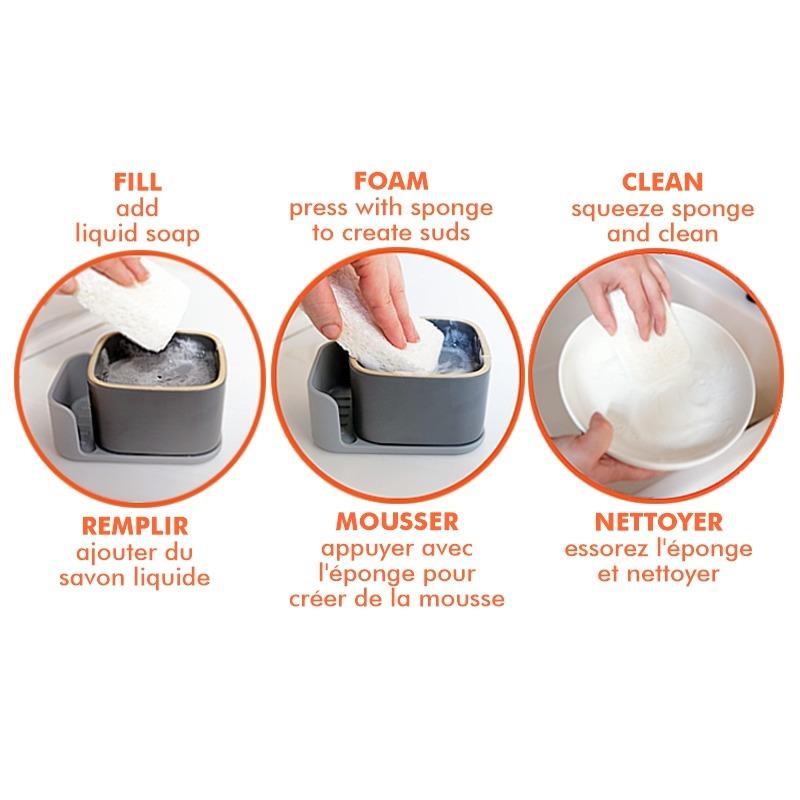 Full Circle Bubble-Up Foaming Soap Dispenser & Sponge