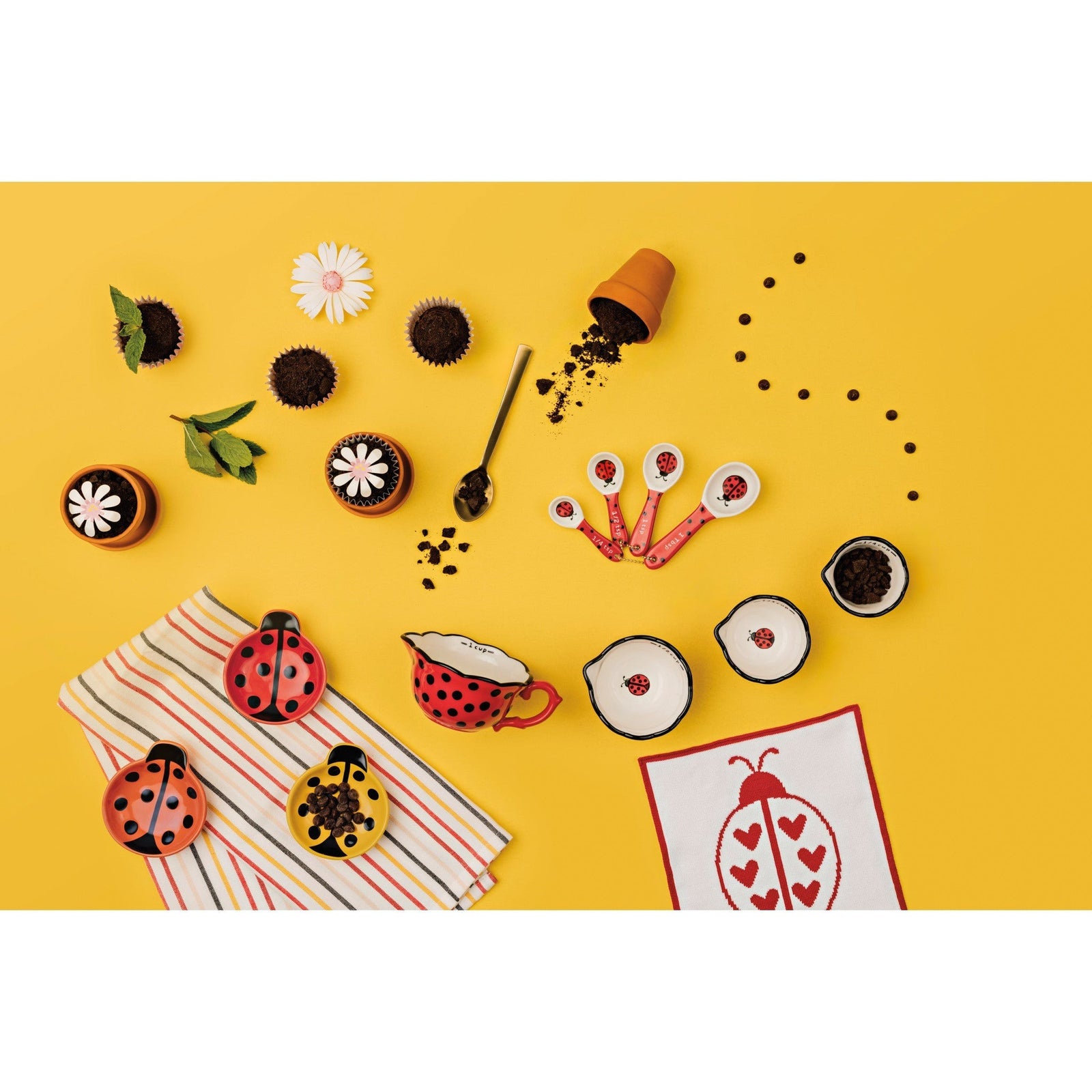 Danica Ladybugs Pinch & Dip Bowl Set Of 6