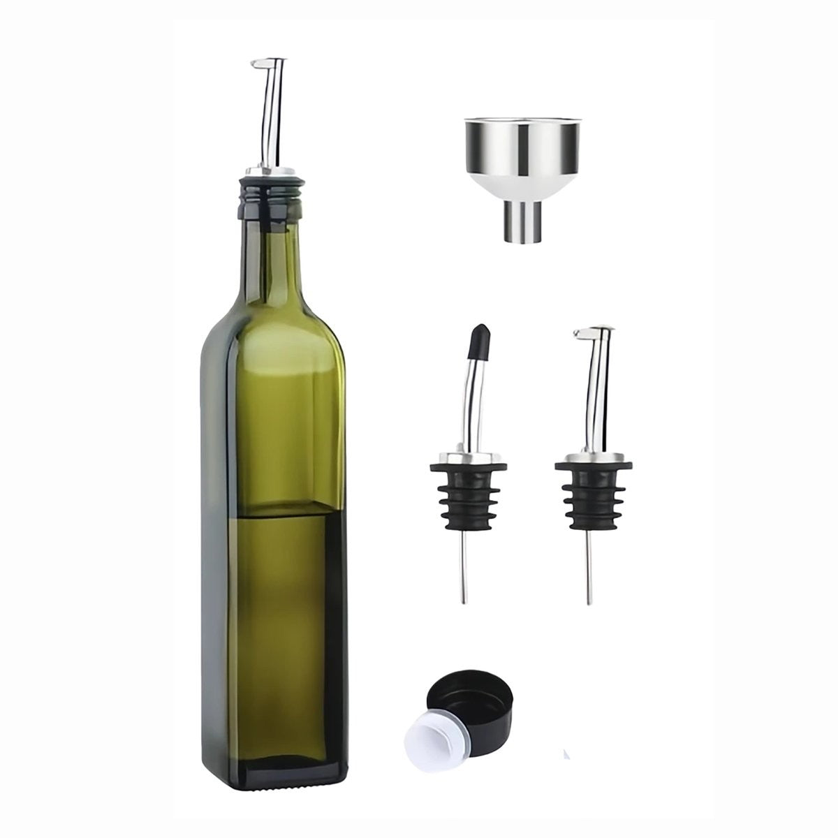 Fox Run Green Glass Oil Bottle 500ml