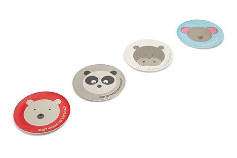 Red Rover Kids Bamboo Animal Plates - Set of 4