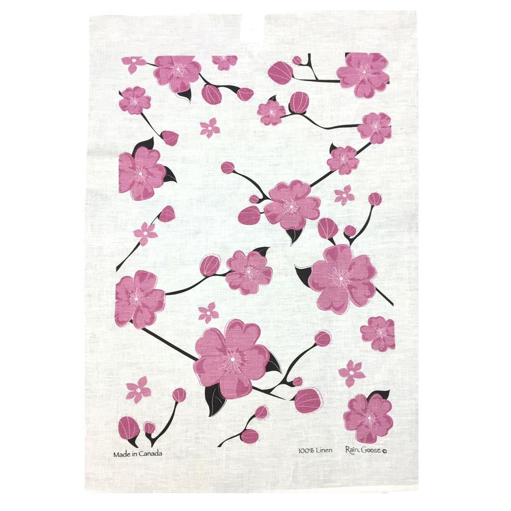 Rain Goose Linen Tea Towel Cherry Blossom - iQ living