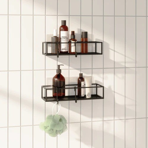 Umbra Cubiko Shower Bins Black Set Of 2 - iQ living