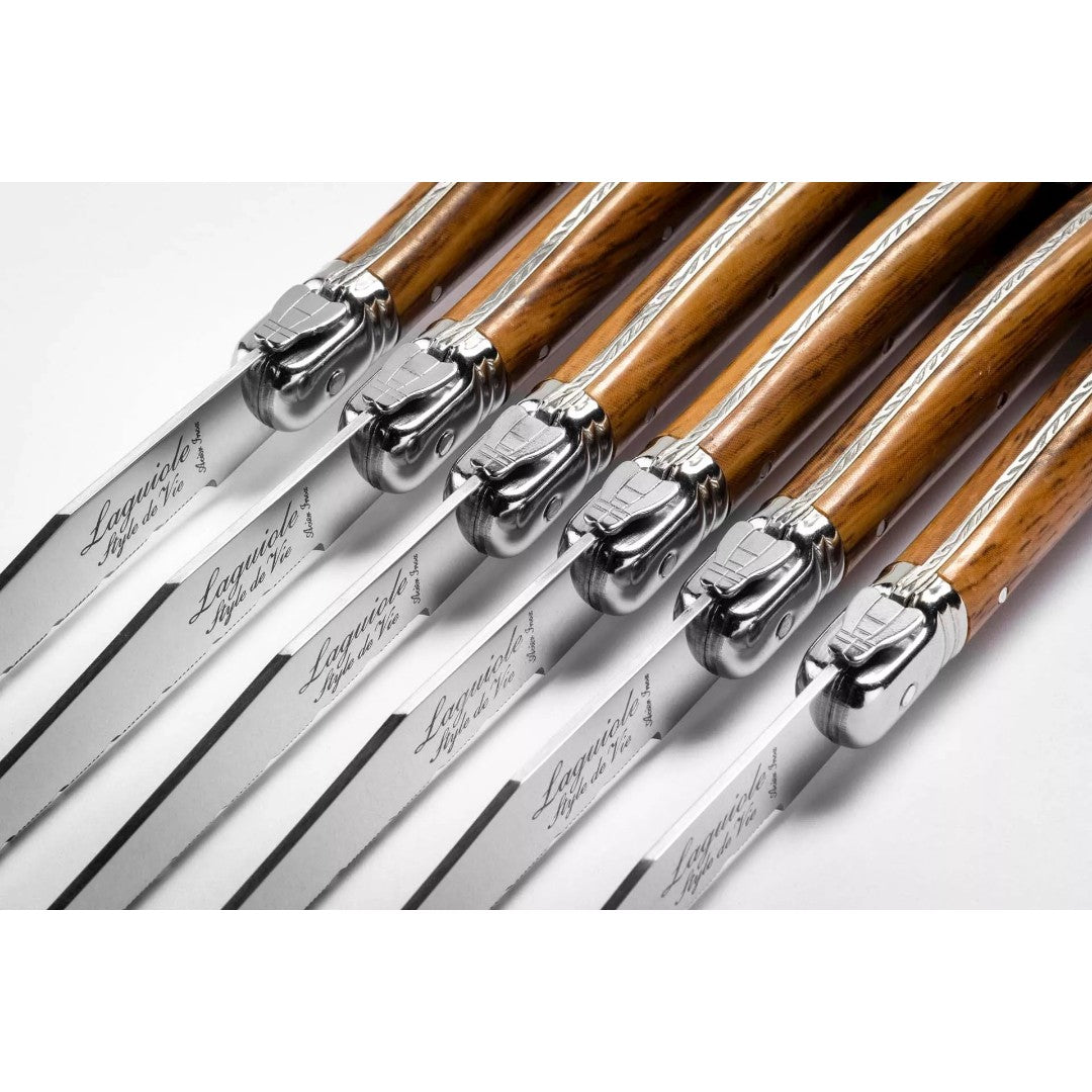 Laguiole Premium Steak Knives Set Of 6 - Wood