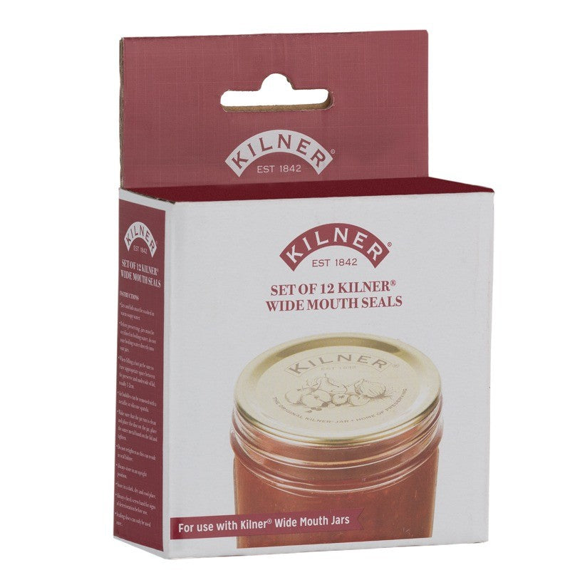 Kilner Wide Mouth Preserve Jar Lid Seals Set Of 12