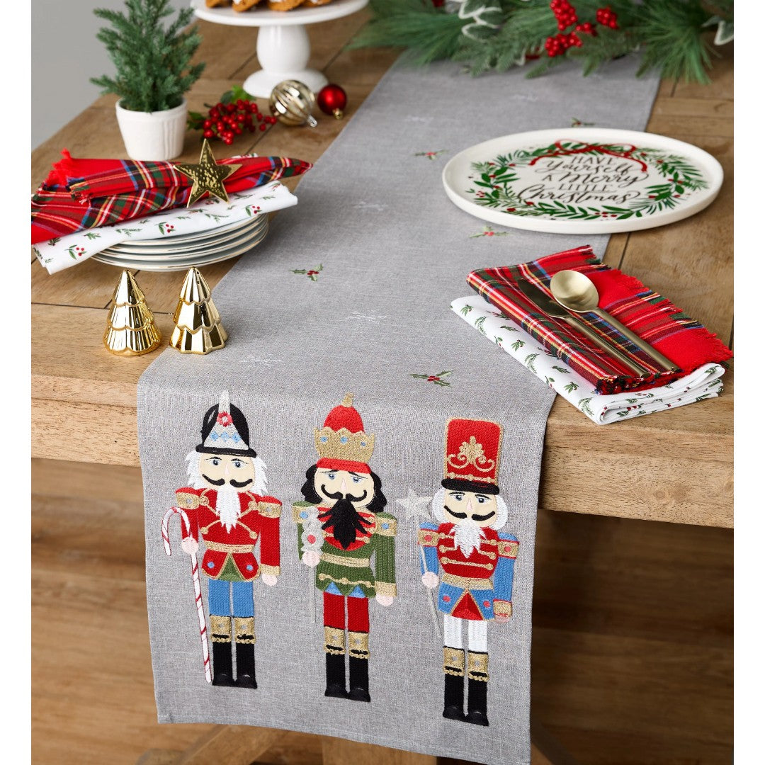 Design Imports Christmas Tablerunner Holiday Nutcrackers
