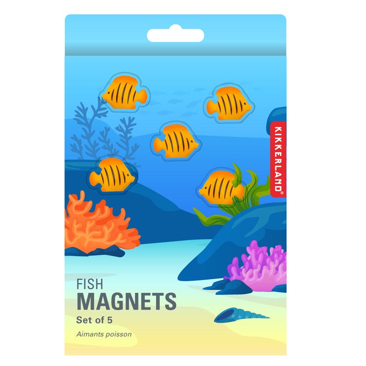 Kikkerland Fish Magnets Set Of 5
