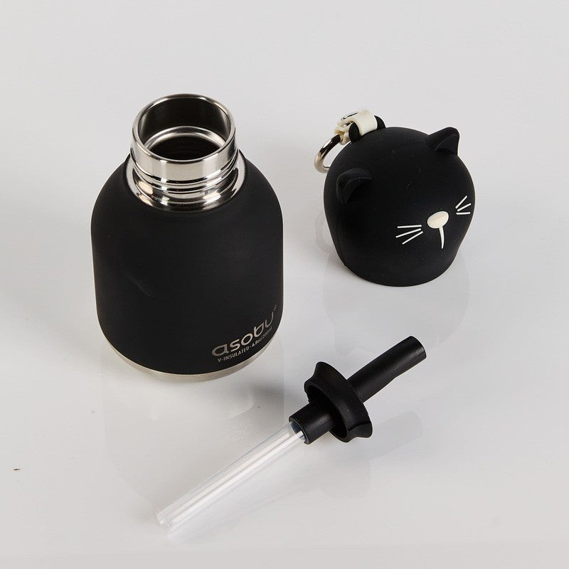 Asobu Mini Bestie Bottle 6.7oz Black Cat
