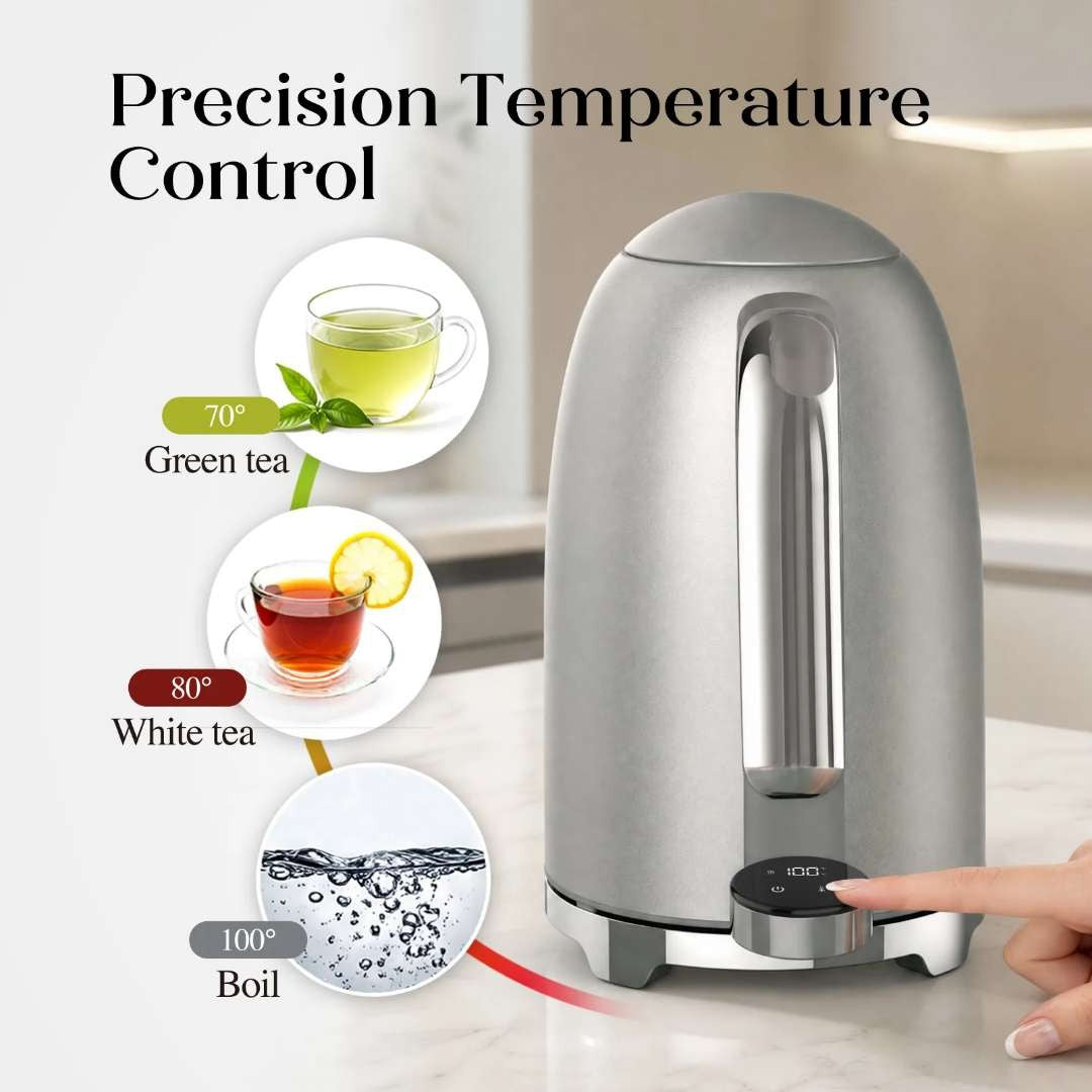 Salton NuRetro 1.7L Digital Kettle - Silver
