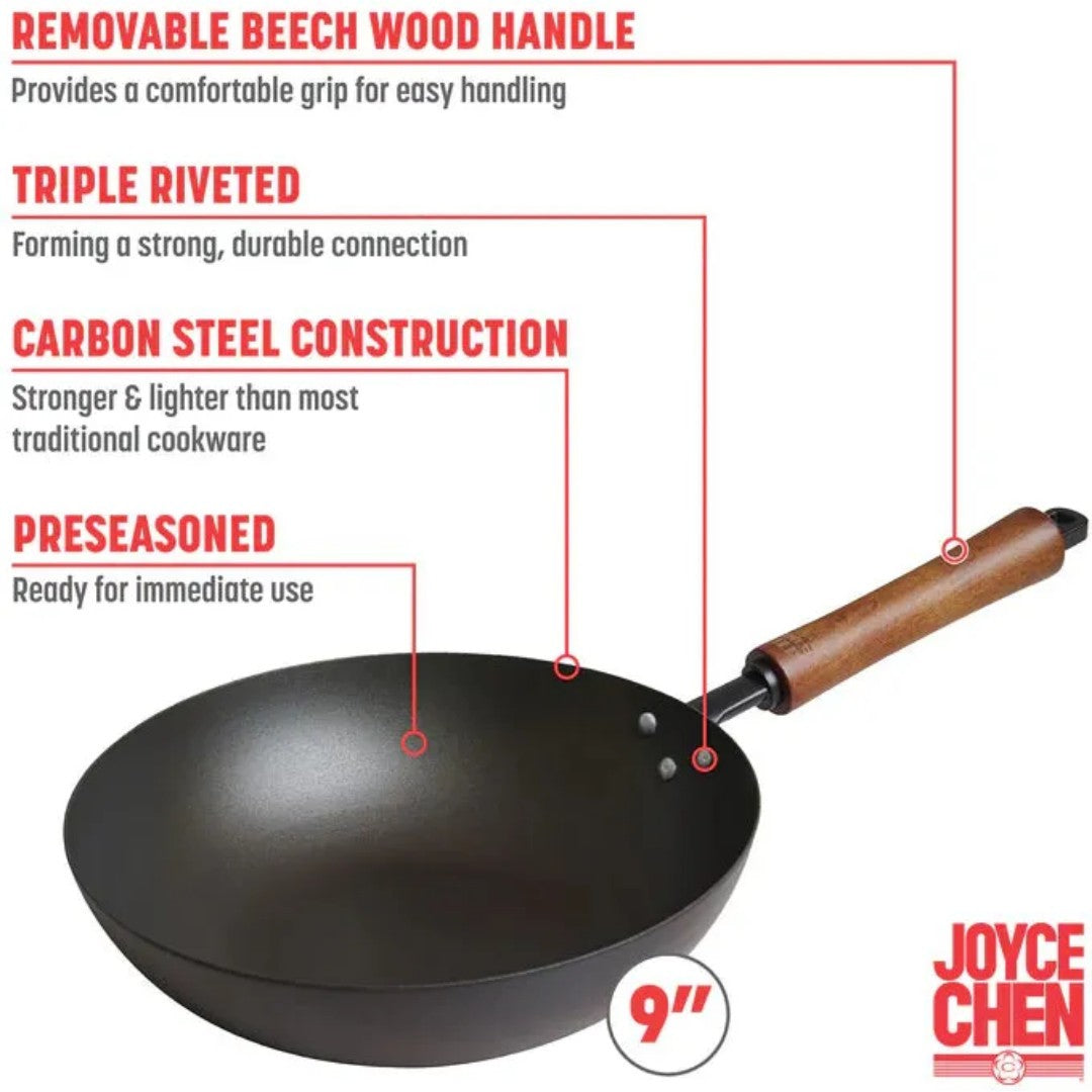 Joyce Chen Classic Series Pre-Seasoned Carbon Steel Wok