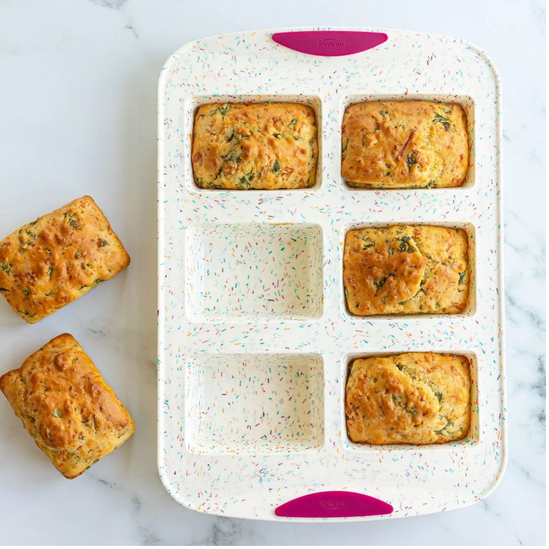 Trudeau Confetti Mini Loaf Pan 3" x 4"
