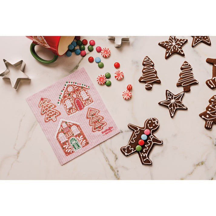 Now Designs Christmas Swedish Dish Cloth Gumdrop Lane