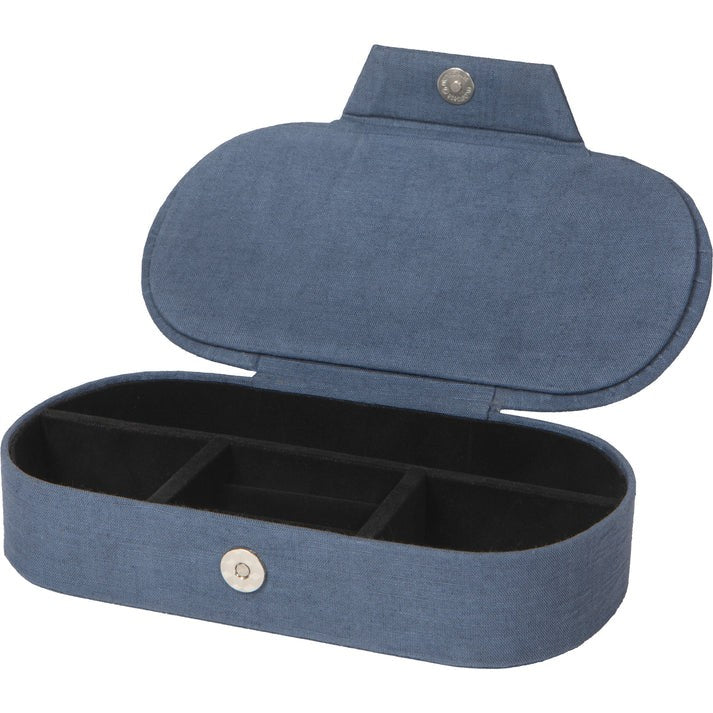 Danica Embroidered Jewelry Box - Aurora Blue
