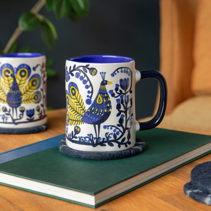 Danica Designer Mug 18oz Peacock Perch