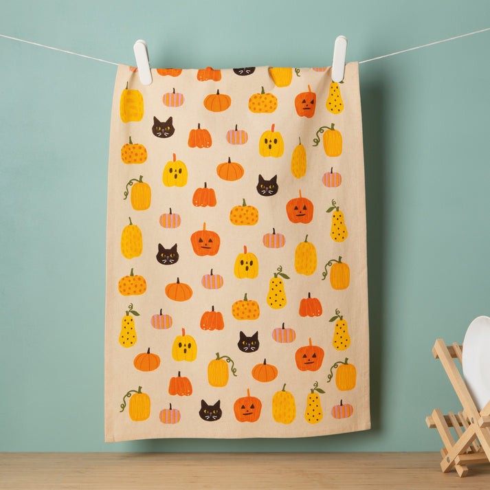 Danica Tea Towel Hallows' Eve Halloween Cat