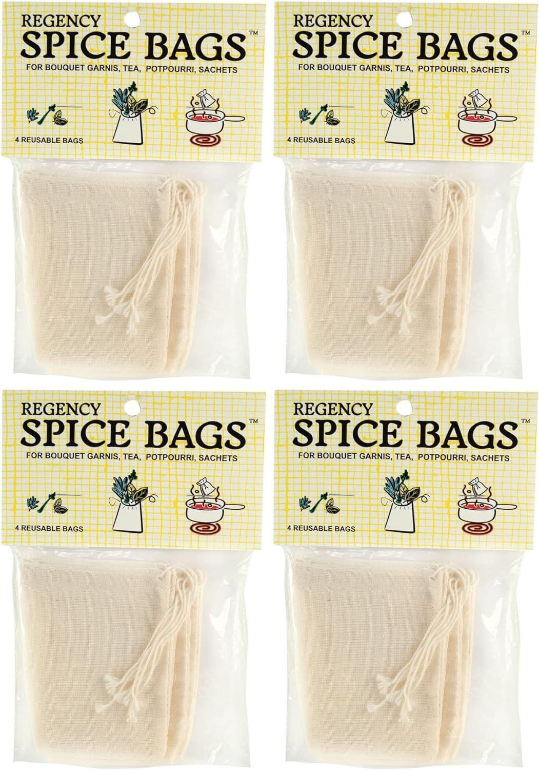 Regency Natural Spice Bags, Set of 4