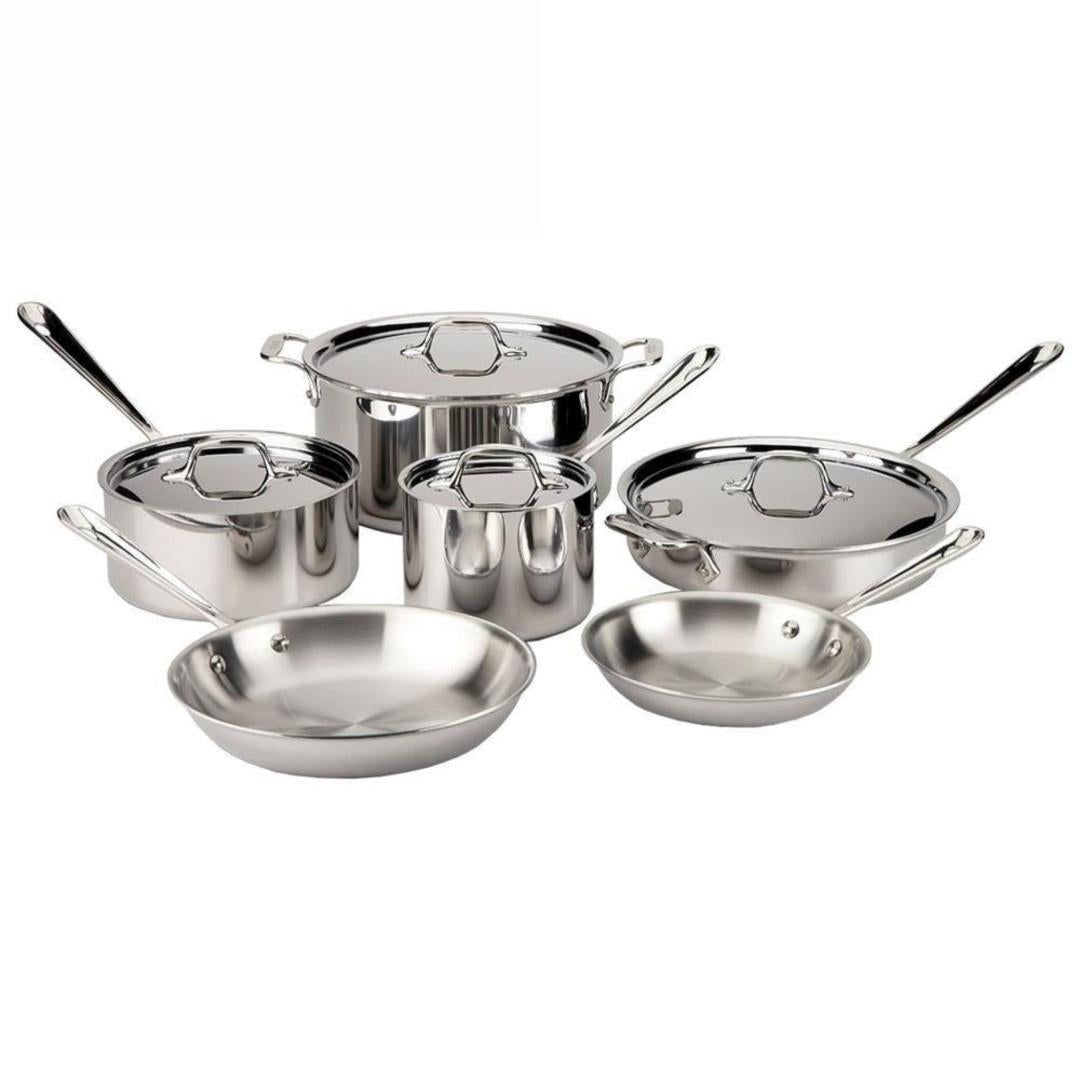 All-Clad D3 Tri-Ply Stainless Steel 10-Piece Cookware Set
