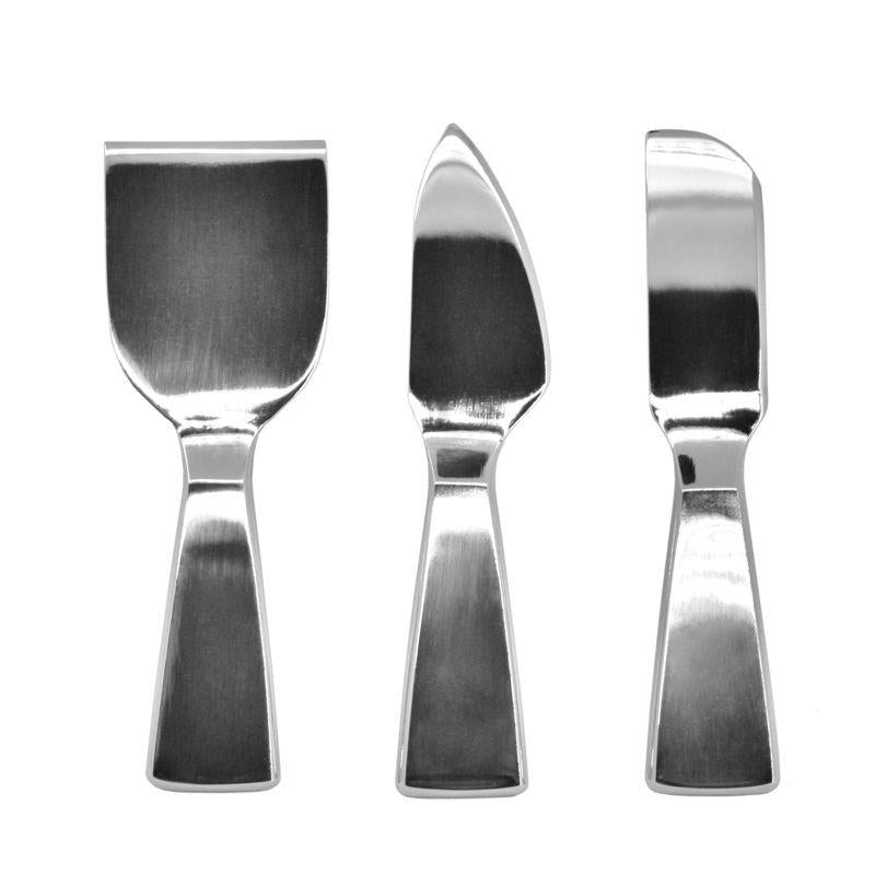 Natural Living Polished Stainless Steel Cheese Knife Set Of 3
