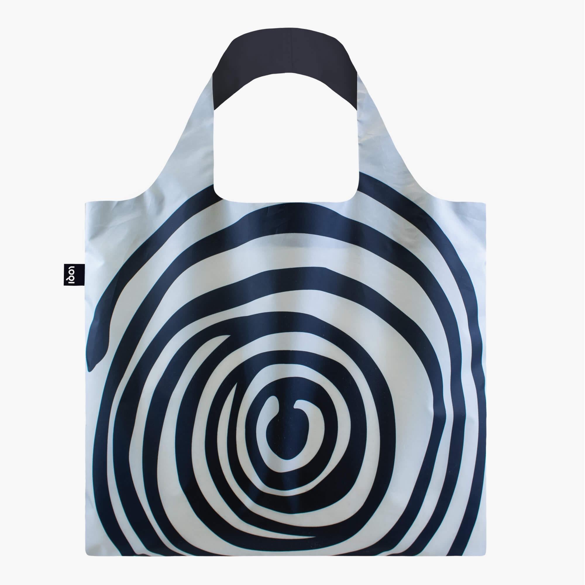 LOQI Tote Bag - Black Spirals