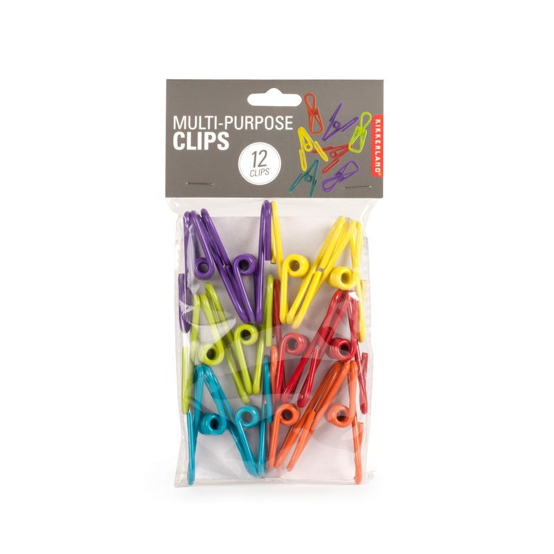 Kikkerland Bag Clips Set Of 12 - iQ living