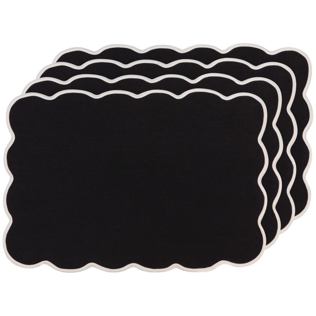 Danica Black Florence Placemat Set Of 4