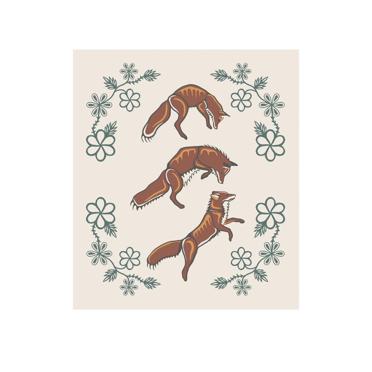 Native Northwest Eco Cloth Foxes