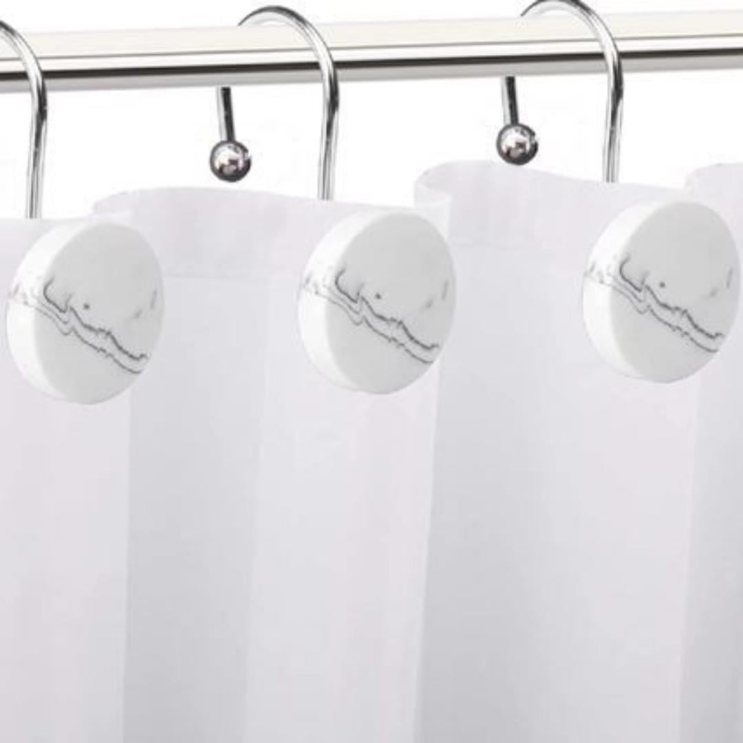 Moda At Home Michaelangelo White Resin Shower Hooks Set Of 12