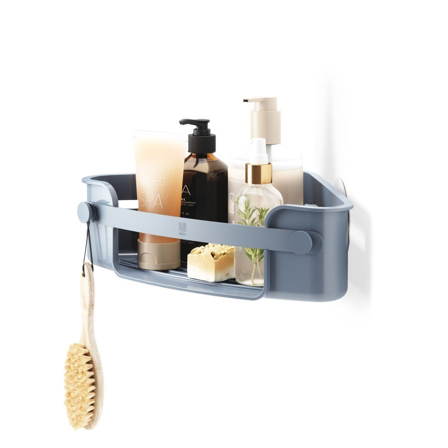 Umbra Flex Adhesive Corner Bin - Blue