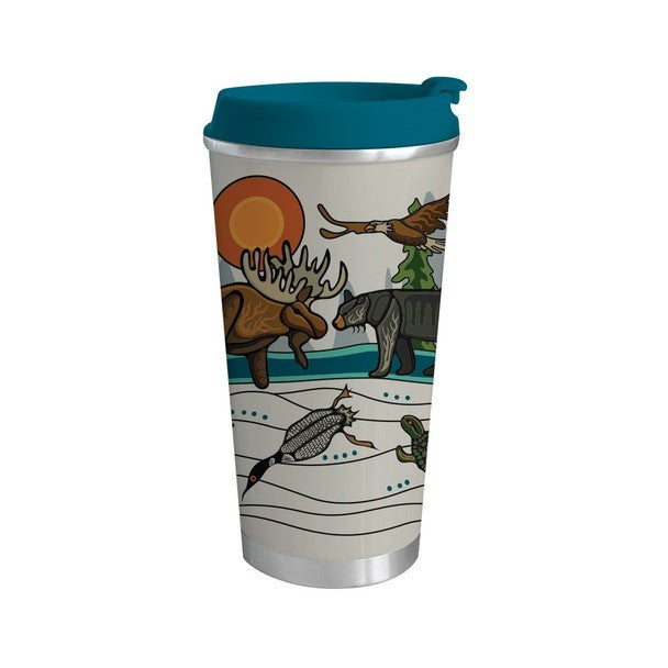 Native Northwest Travel Mug 18oz - All My Relatives - iQ living