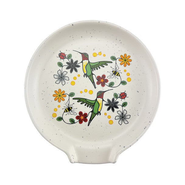 Native Northwest Spoon Rest Yellow Hummingbird