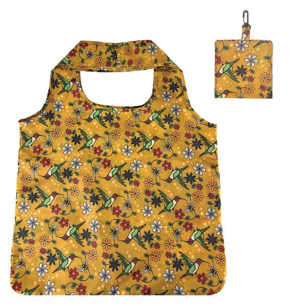 Native Northwest Shopping Bag Yellow Hummingbird