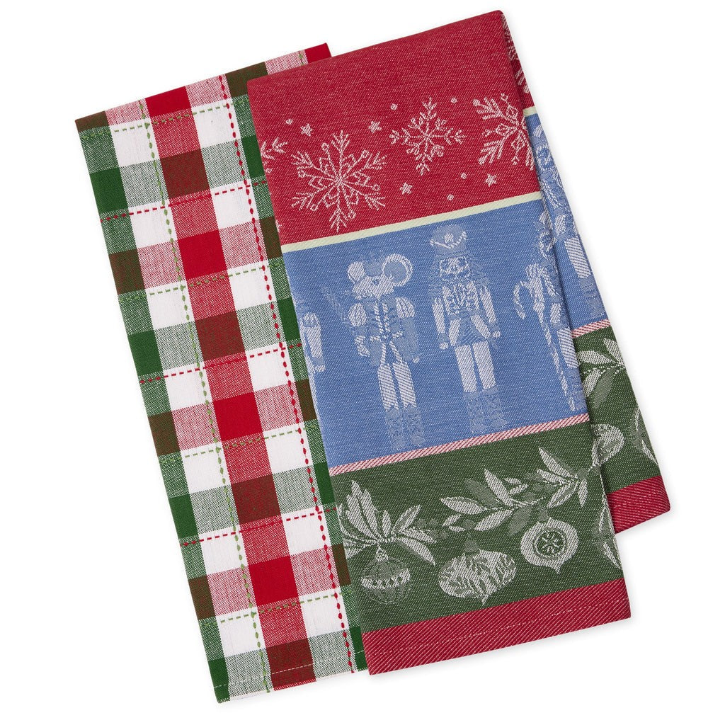 Design Imports Christmas Nutcracker Tea Towel Set Of 2