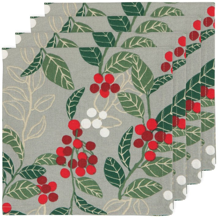 Now Designs Christmas Napkin Set Of 4 Merry Berry