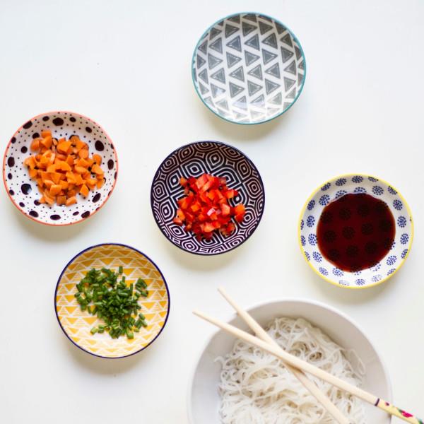Now Designs Pinch Bowl Set Of 6 Bts & Dots Colours - iQ living