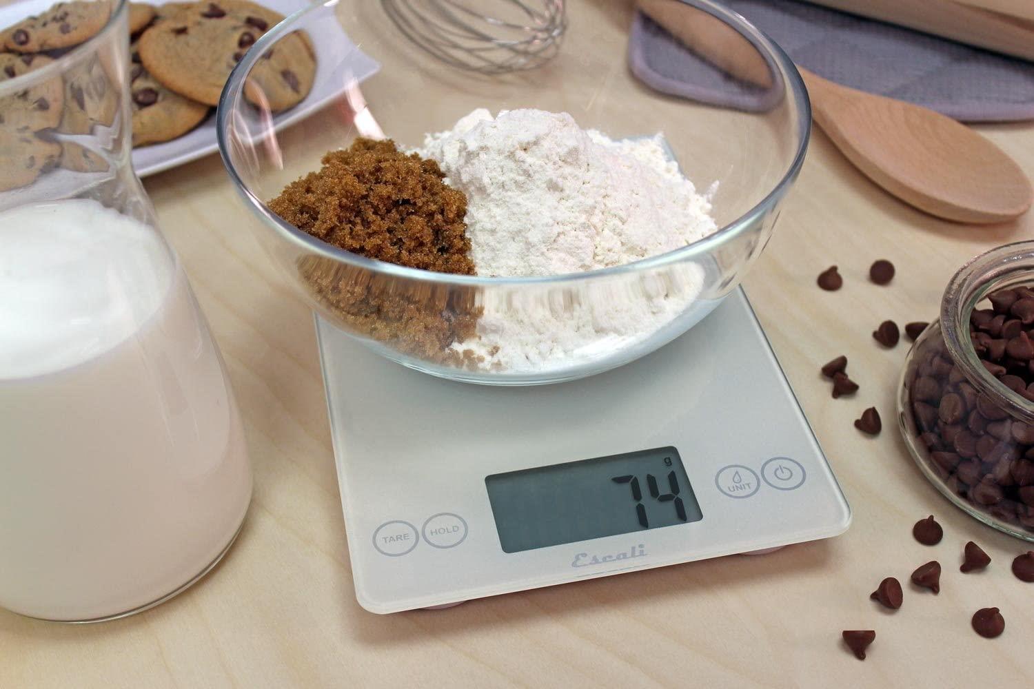 Escali Arti Glass Kitchen Scale - Frost White