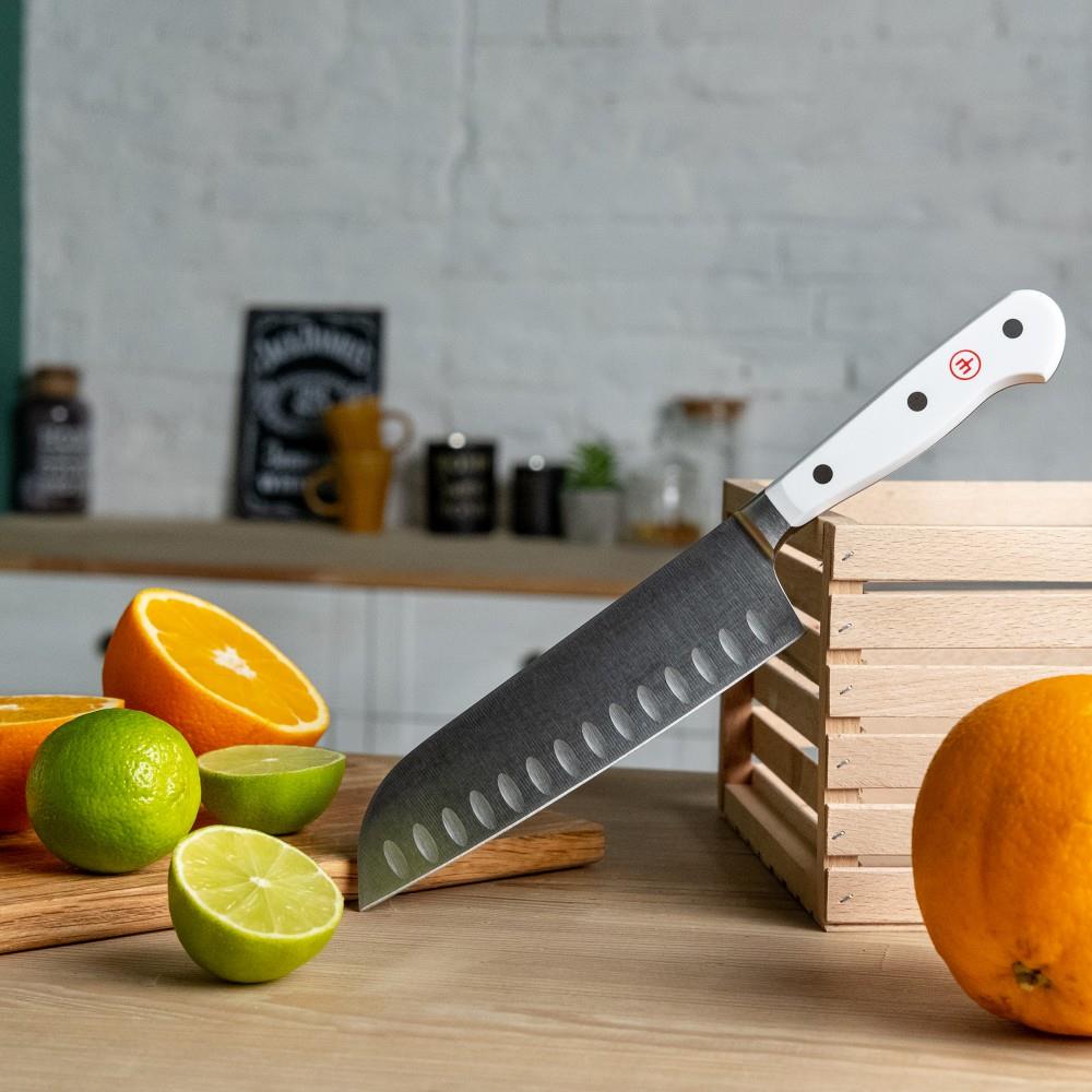Wusthof Classic White Santoku Knife 7"